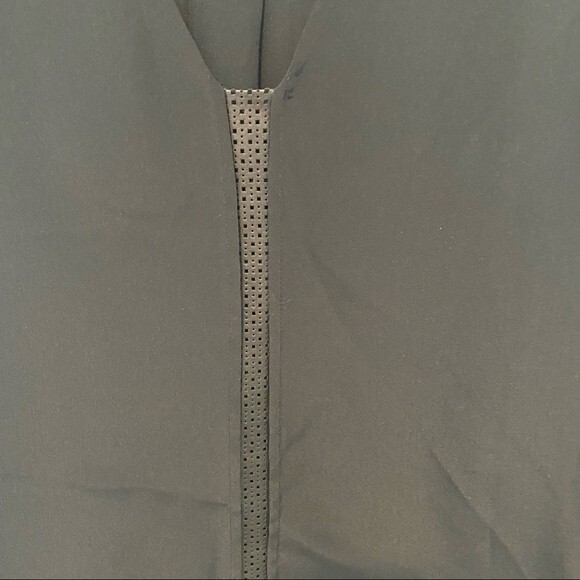 Vince Black Tank Top Silk Perforated Lamb Leather Classic Minimalist Medium - Picture 3 of 7